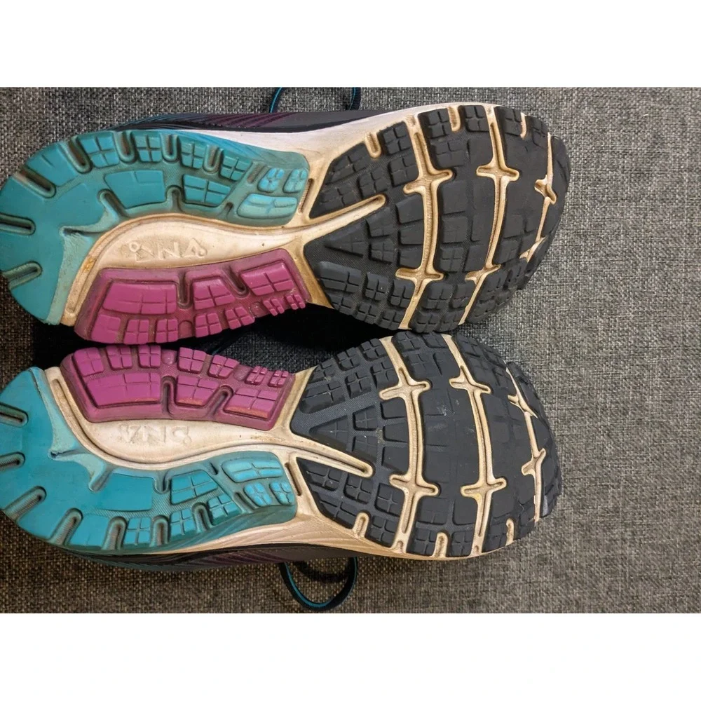 Brooks Ghost 10 Gore Tex Running Shoes Women's Sz 9 Black/Teal/Purple Sneakers